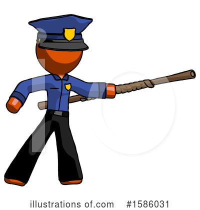 Royalty-Free (RF) Orange Design Mascot Clipart Illustration by Leo Blanchette - Stock Sample #1586031