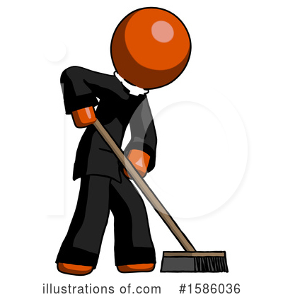 Royalty-Free (RF) Orange Design Mascot Clipart Illustration by Leo Blanchette - Stock Sample #1586036