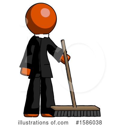 Royalty-Free (RF) Orange Design Mascot Clipart Illustration by Leo Blanchette - Stock Sample #1586038