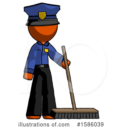 Royalty-Free (RF) Orange Design Mascot Clipart Illustration by Leo Blanchette - Stock Sample #1586039