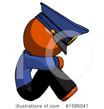 Royalty-Free (RF) Orange Design Mascot Clipart Illustration by Leo Blanchette - Stock Sample #1586041