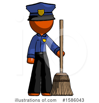 Royalty-Free (RF) Orange Design Mascot Clipart Illustration by Leo Blanchette - Stock Sample #1586043