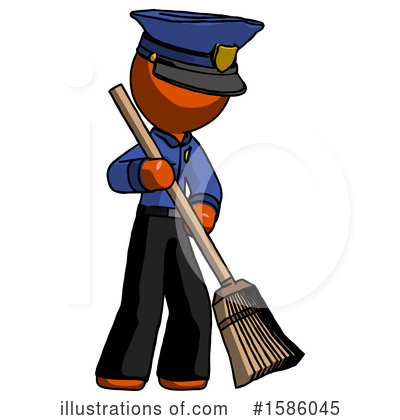 Royalty-Free (RF) Orange Design Mascot Clipart Illustration by Leo Blanchette - Stock Sample #1586045