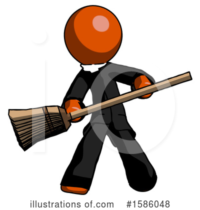 Royalty-Free (RF) Orange Design Mascot Clipart Illustration by Leo Blanchette - Stock Sample #1586048