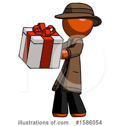 Royalty-Free (RF) Orange Design Mascot Clipart Illustration by Leo Blanchette - Stock Sample #1586054