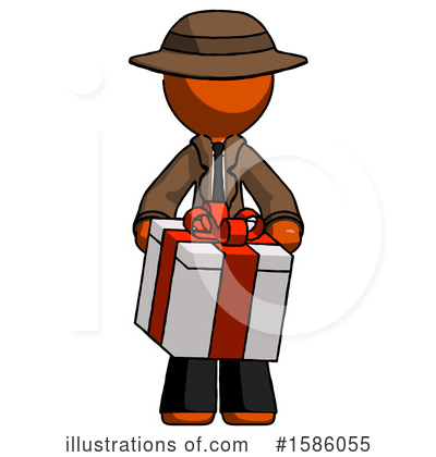 Royalty-Free (RF) Orange Design Mascot Clipart Illustration by Leo Blanchette - Stock Sample #1586055