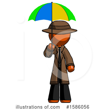 Royalty-Free (RF) Orange Design Mascot Clipart Illustration by Leo Blanchette - Stock Sample #1586056