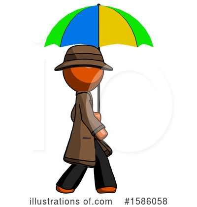 Royalty-Free (RF) Orange Design Mascot Clipart Illustration by Leo Blanchette - Stock Sample #1586058