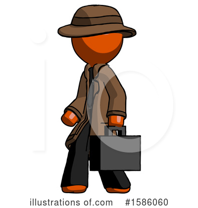 Royalty-Free (RF) Orange Design Mascot Clipart Illustration by Leo Blanchette - Stock Sample #1586060