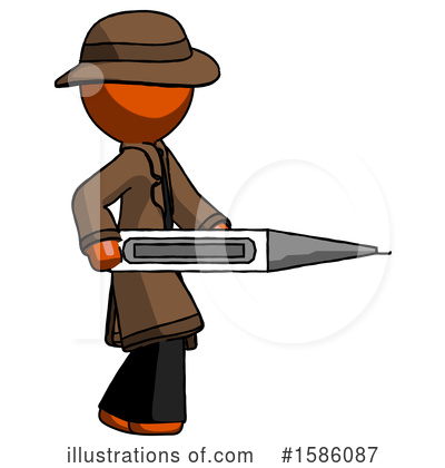 Royalty-Free (RF) Orange Design Mascot Clipart Illustration by Leo Blanchette - Stock Sample #1586087