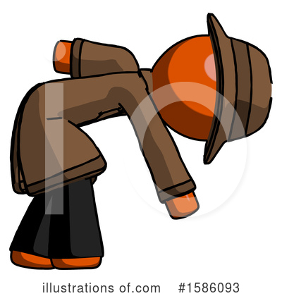 Royalty-Free (RF) Orange Design Mascot Clipart Illustration by Leo Blanchette - Stock Sample #1586093