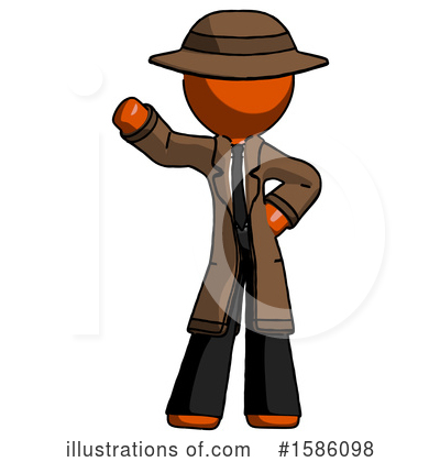 Royalty-Free (RF) Orange Design Mascot Clipart Illustration by Leo Blanchette - Stock Sample #1586098