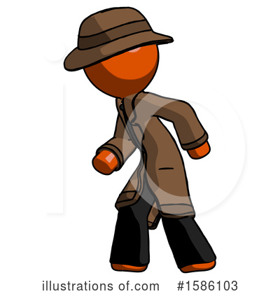 Royalty-Free (RF) Orange Design Mascot Clipart Illustration by Leo Blanchette - Stock Sample #1586103