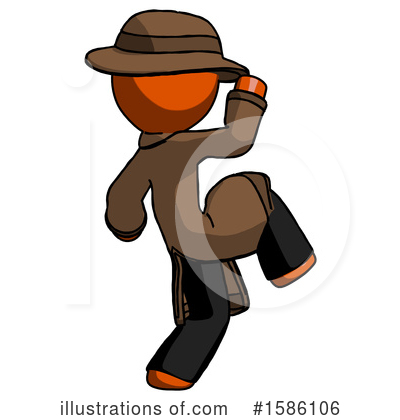 Royalty-Free (RF) Orange Design Mascot Clipart Illustration by Leo Blanchette - Stock Sample #1586106
