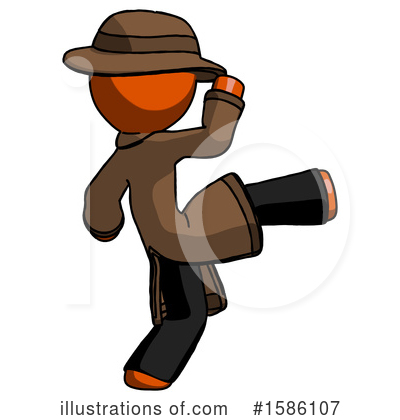 Royalty-Free (RF) Orange Design Mascot Clipart Illustration by Leo Blanchette - Stock Sample #1586107