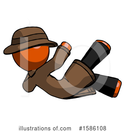 Royalty-Free (RF) Orange Design Mascot Clipart Illustration by Leo Blanchette - Stock Sample #1586108