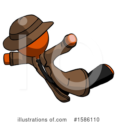 Royalty-Free (RF) Orange Design Mascot Clipart Illustration by Leo Blanchette - Stock Sample #1586110