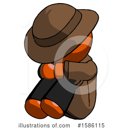Royalty-Free (RF) Orange Design Mascot Clipart Illustration by Leo Blanchette - Stock Sample #1586115