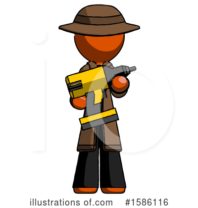 Royalty-Free (RF) Orange Design Mascot Clipart Illustration by Leo Blanchette - Stock Sample #1586116