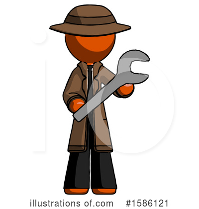 Royalty-Free (RF) Orange Design Mascot Clipart Illustration by Leo Blanchette - Stock Sample #1586121