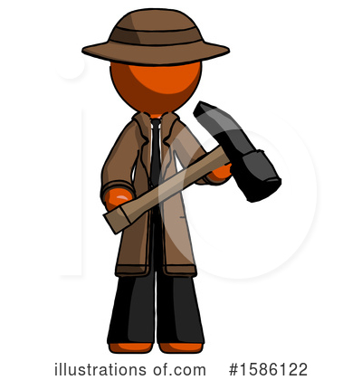Royalty-Free (RF) Orange Design Mascot Clipart Illustration by Leo Blanchette - Stock Sample #1586122