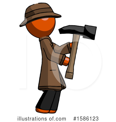 Royalty-Free (RF) Orange Design Mascot Clipart Illustration by Leo Blanchette - Stock Sample #1586123