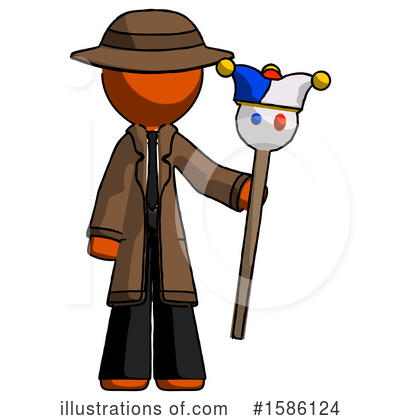 Royalty-Free (RF) Orange Design Mascot Clipart Illustration by Leo Blanchette - Stock Sample #1586124