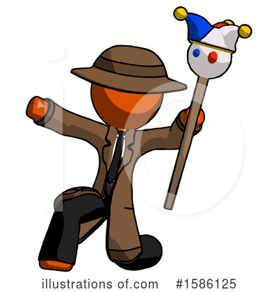 Royalty-Free (RF) Orange Design Mascot Clipart Illustration by Leo Blanchette - Stock Sample #1586125