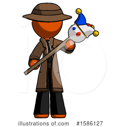 Royalty-Free (RF) Orange Design Mascot Clipart Illustration by Leo Blanchette - Stock Sample #1586127