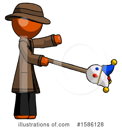 Royalty-Free (RF) Orange Design Mascot Clipart Illustration by Leo Blanchette - Stock Sample #1586128
