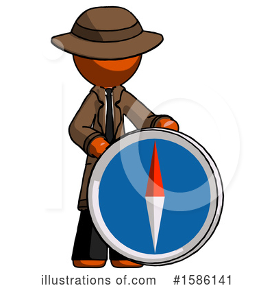 Royalty-Free (RF) Orange Design Mascot Clipart Illustration by Leo Blanchette - Stock Sample #1586141