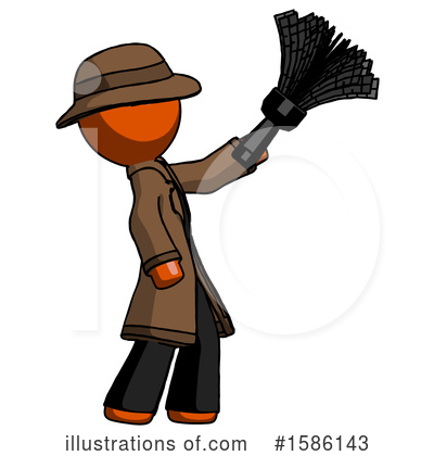 Royalty-Free (RF) Orange Design Mascot Clipart Illustration by Leo Blanchette - Stock Sample #1586143
