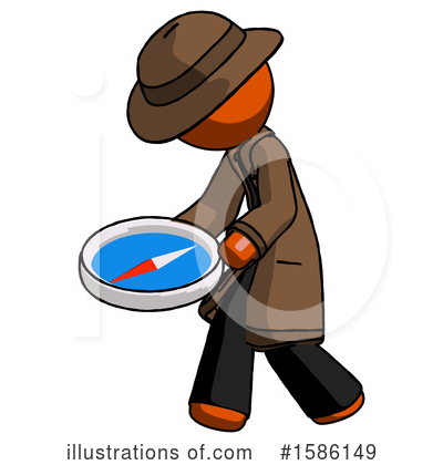 Royalty-Free (RF) Orange Design Mascot Clipart Illustration by Leo Blanchette - Stock Sample #1586149