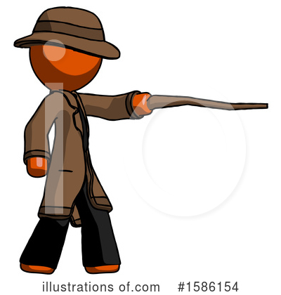 Royalty-Free (RF) Orange Design Mascot Clipart Illustration by Leo Blanchette - Stock Sample #1586154