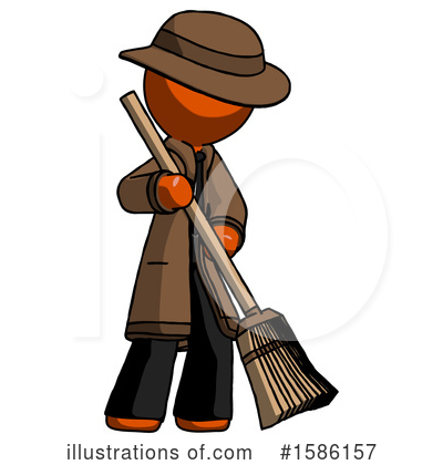 Royalty-Free (RF) Orange Design Mascot Clipart Illustration by Leo Blanchette - Stock Sample #1586157