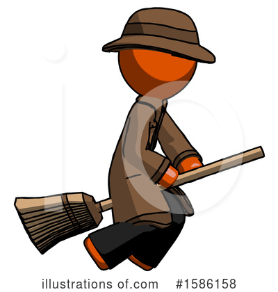 Royalty-Free (RF) Orange Design Mascot Clipart Illustration by Leo Blanchette - Stock Sample #1586158