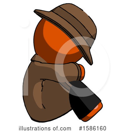 Royalty-Free (RF) Orange Design Mascot Clipart Illustration by Leo Blanchette - Stock Sample #1586160