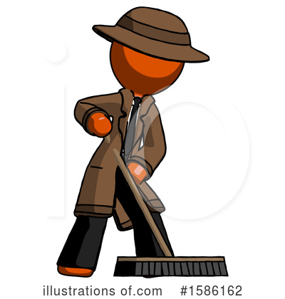 Royalty-Free (RF) Orange Design Mascot Clipart Illustration by Leo Blanchette - Stock Sample #1586162