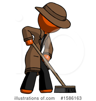 Royalty-Free (RF) Orange Design Mascot Clipart Illustration by Leo Blanchette - Stock Sample #1586163