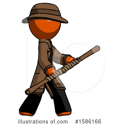 Royalty-Free (RF) Orange Design Mascot Clipart Illustration by Leo Blanchette - Stock Sample #1586166