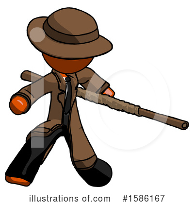 Royalty-Free (RF) Orange Design Mascot Clipart Illustration by Leo Blanchette - Stock Sample #1586167