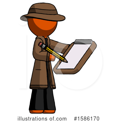 Royalty-Free (RF) Orange Design Mascot Clipart Illustration by Leo Blanchette - Stock Sample #1586170