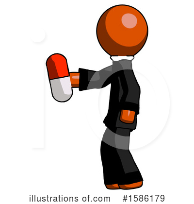 Royalty-Free (RF) Orange Design Mascot Clipart Illustration by Leo Blanchette - Stock Sample #1586179