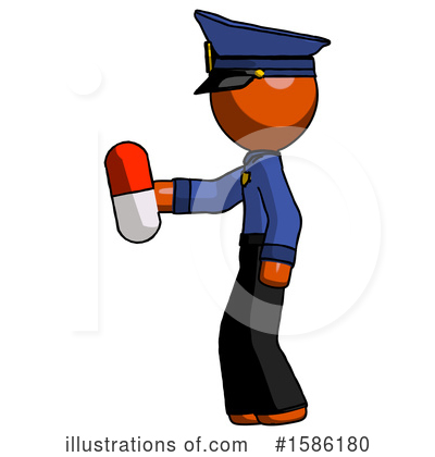 Royalty-Free (RF) Orange Design Mascot Clipart Illustration by Leo Blanchette - Stock Sample #1586180