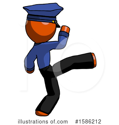 Royalty-Free (RF) Orange Design Mascot Clipart Illustration by Leo Blanchette - Stock Sample #1586212