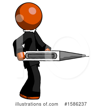 Royalty-Free (RF) Orange Design Mascot Clipart Illustration by Leo Blanchette - Stock Sample #1586237