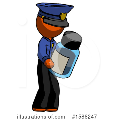 Royalty-Free (RF) Orange Design Mascot Clipart Illustration by Leo Blanchette - Stock Sample #1586247