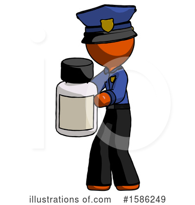Royalty-Free (RF) Orange Design Mascot Clipart Illustration by Leo Blanchette - Stock Sample #1586249