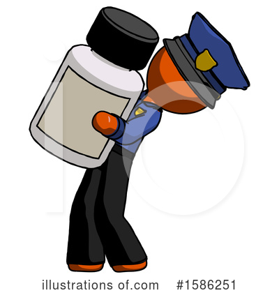 Royalty-Free (RF) Orange Design Mascot Clipart Illustration by Leo Blanchette - Stock Sample #1586251