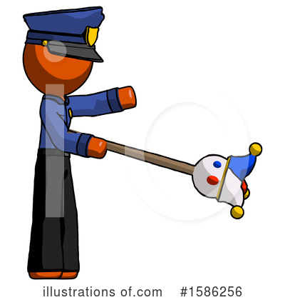 Royalty-Free (RF) Orange Design Mascot Clipart Illustration by Leo Blanchette - Stock Sample #1586256